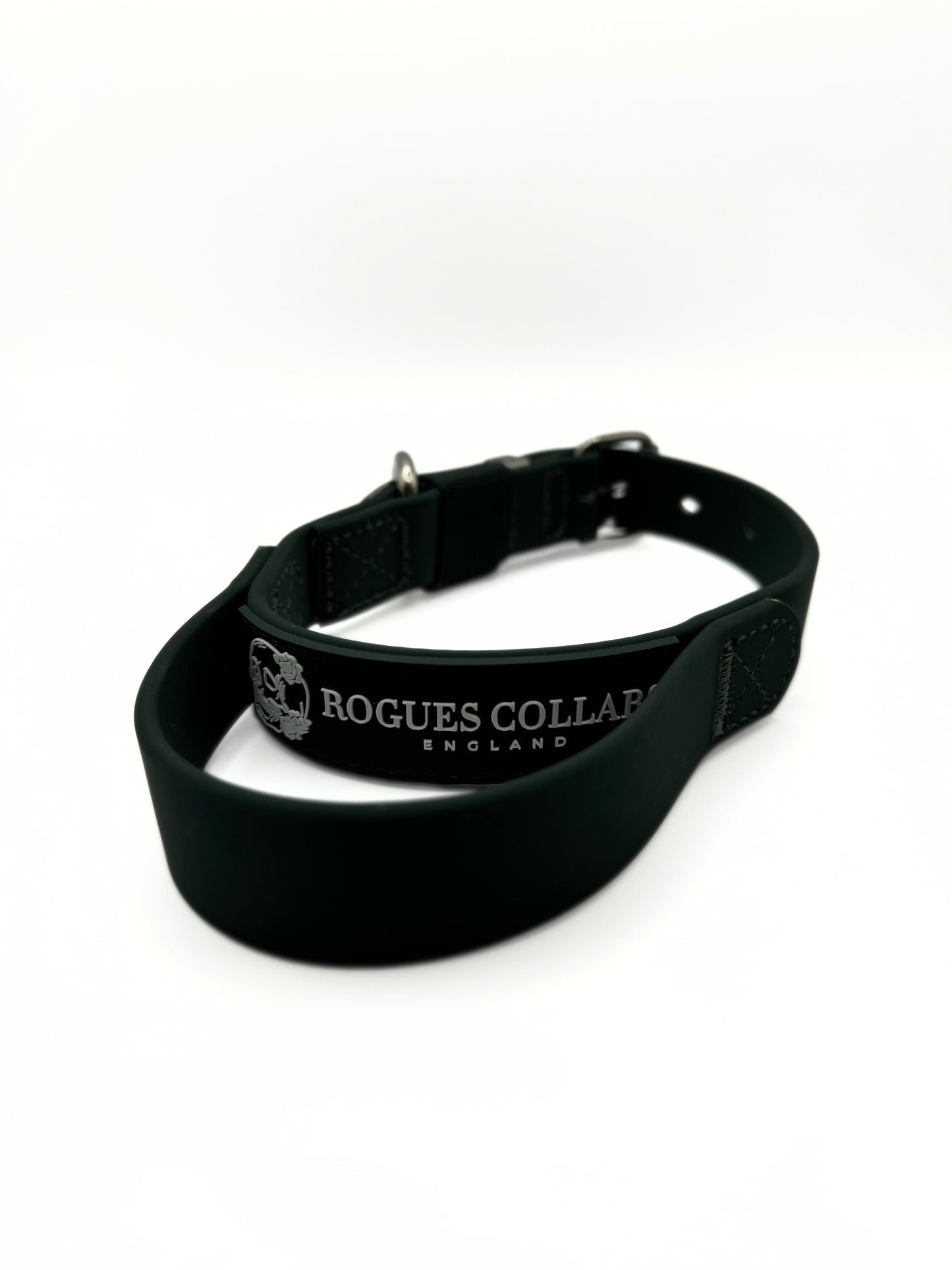 Forest Falls - 2.5cm Biothane Dog Collar with Handle - Woodland Shadow