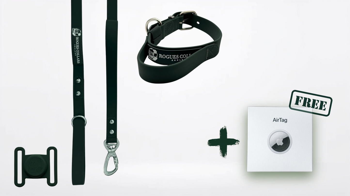 3cm Biothane Dog Collar & Lead Set - Ultimate Adventure Bundle + FREE Air Tag