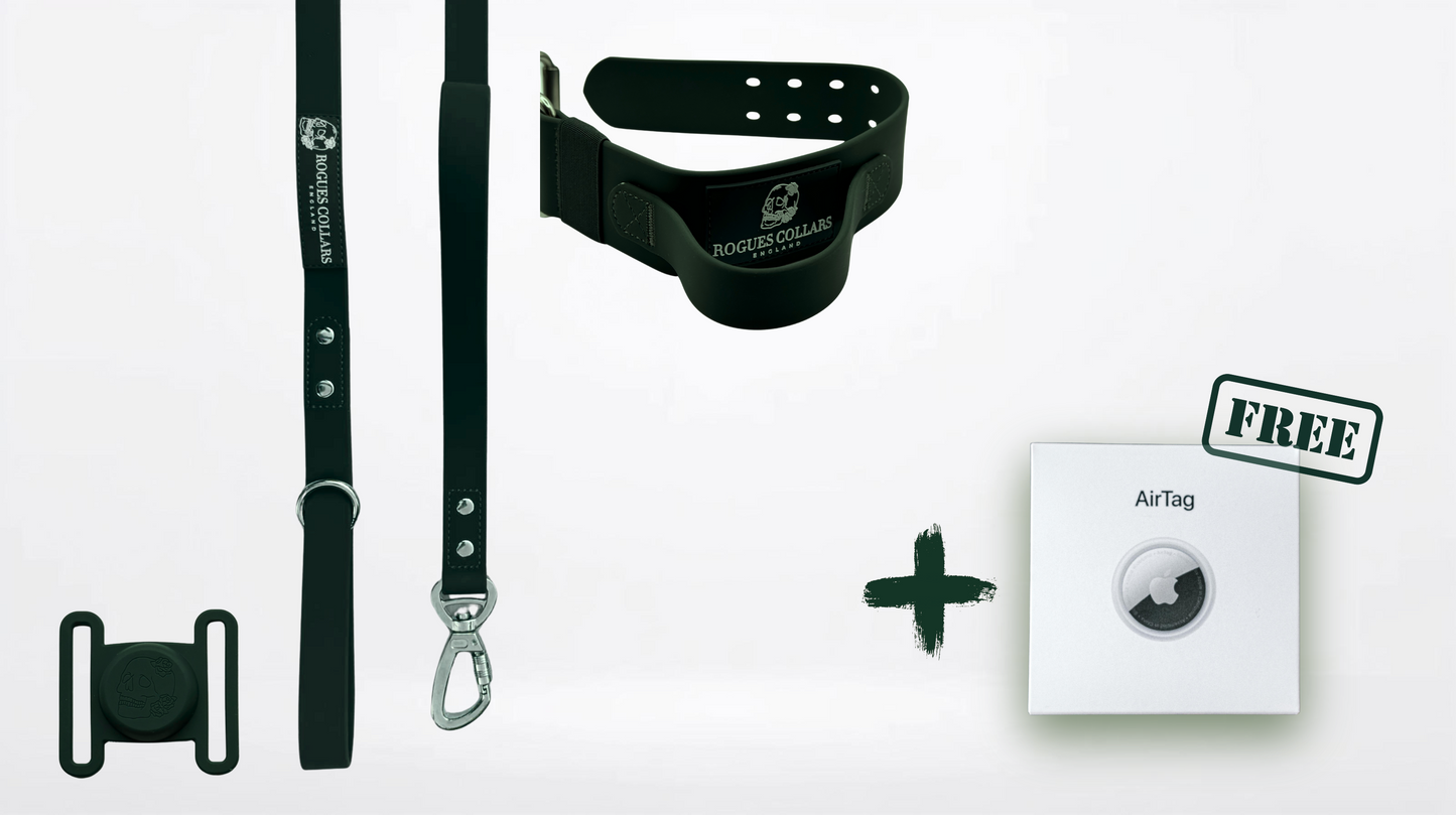 5cm Biothane Dog Collar & Lead Set - Ultimate Adventure Bundle + FREE Air Tag